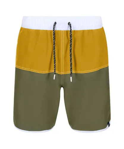 Regatta Mens Benicio Swim Shorts (Capulet/Yellow) - Multicolour