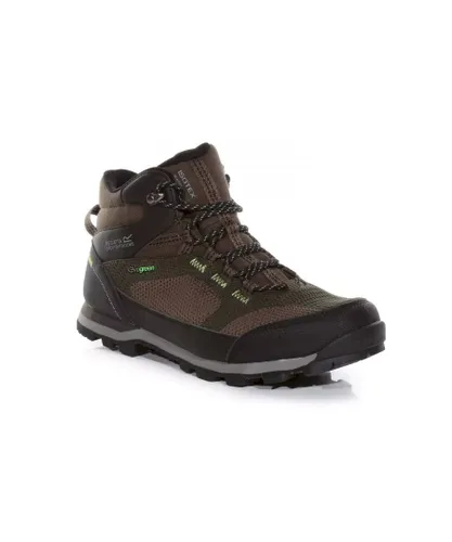 Regatta Mens Blackthorn Evo Walking Boots (Dark Khaki/Kiwi) - Black/Brown