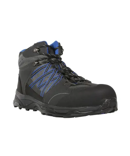 Regatta Mens Claystone S3 Safety Boots (Briar Grey/Oxford Blue) - Dark Grey