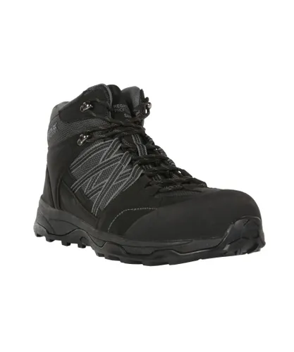 Regatta Mens Claystone Safety Boots (Black/Granite)