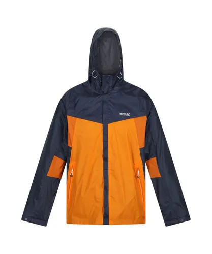 Regatta Mens Dresford Waterproof Jacket (India Grey/Flame Orange) - Multicolour