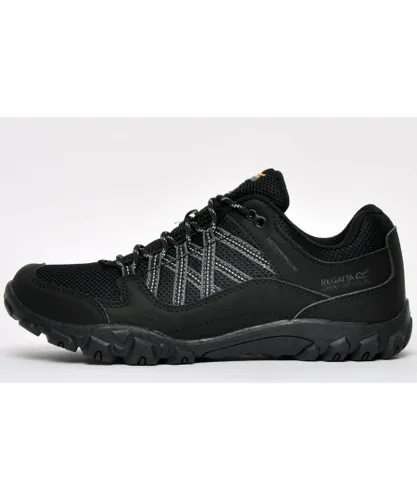 Regatta Mens Edgepoint III Waterproof Lace Up Walking Shoes - Black