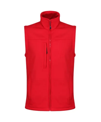 Regatta Mens Flux Softshell Bodywarmer / Sleeveless Jacket Water Repellent And Wind Resistant (Classic Red)