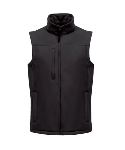 Regatta Mens Flux Softshell Bodywarmer / Sleeveless Jacket (Water Repellent & Wind Resistant) (All Black)