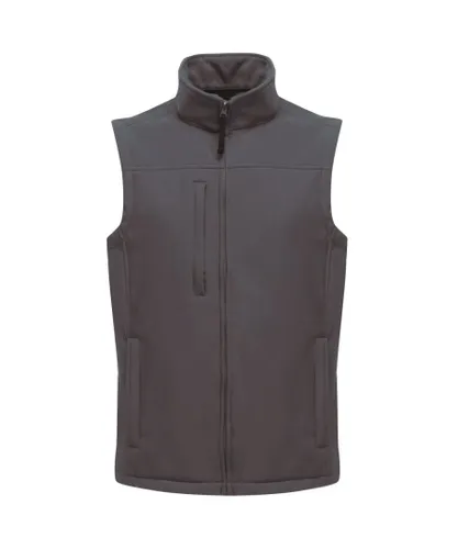 Regatta Mens Flux Softshell Bodywarmer / Sleeveless Jacket (Water Repellent & Wind Resistant) (Seal Grey/Seal Grey)