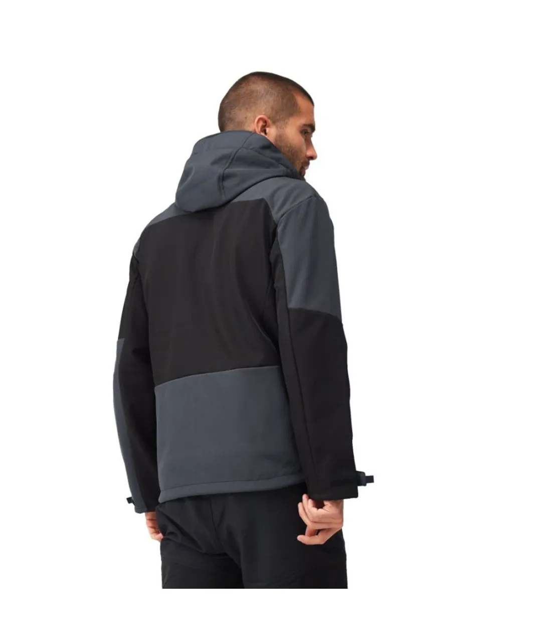 Regatta Mens Hewitts IX Breathable Hooded Softshell Jacket - Black