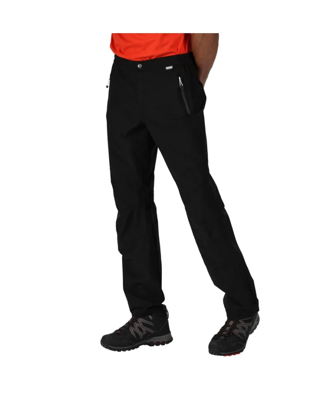 Regatta Mens Highton Stretch Waterproof Walking Trousers - Black