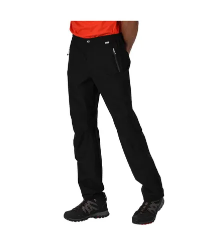 Regatta Mens Highton Stretch Waterproof Walking Trousers - Black