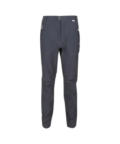Regatta Mens Highton Water Repellent Hiking Trousers (India Grey) - Dark Grey