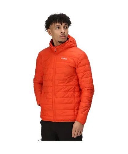 Regatta Mens Hooded Hillpack Insulated Jacket - Orange Polyamide