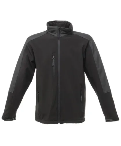 Regatta Mens Hydroforce 3-Layer Softshell Jacket (Wind Resistant, Water Repellent & Breathable) (Black/Black)