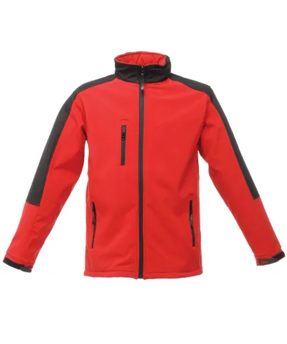 Regatta Mens Hydroforce 3-Layer Softshell Jacket (Wind Resistant, Water Repellent & Breathable) (Classic Red/Black)