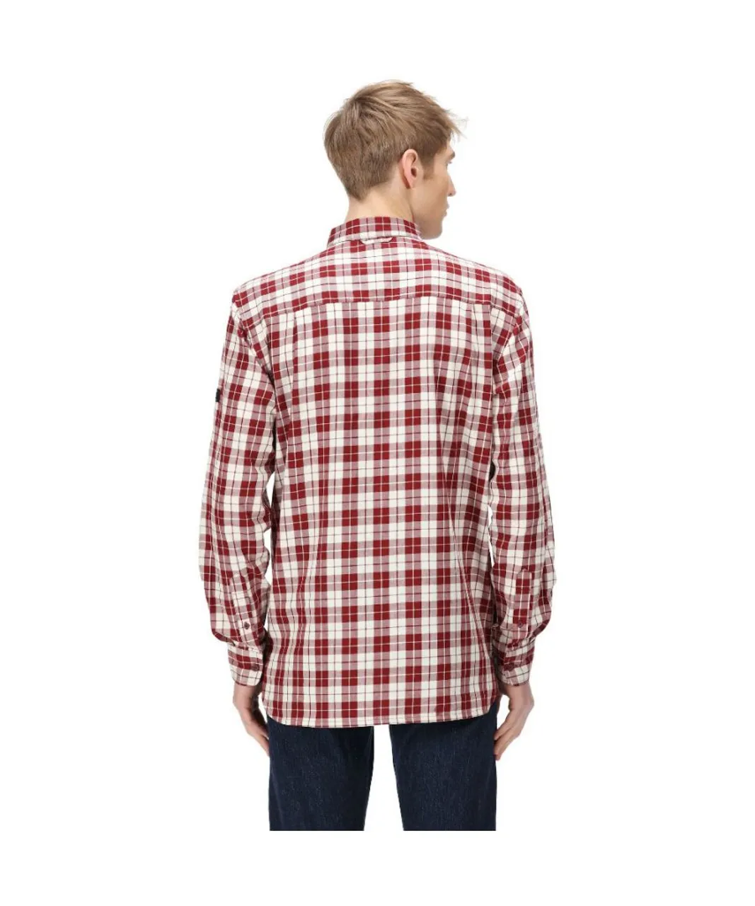 Regatta Mens Lance Organic Cotton Long Sleeve Shirt - Red