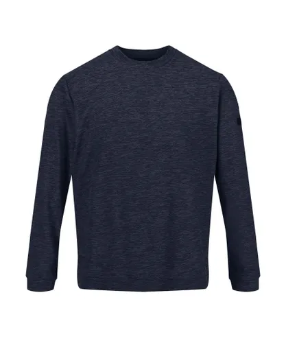 Regatta Mens Leith Lightweight Sweatshirt (Navy/Black Marl) - Navy/Blue
