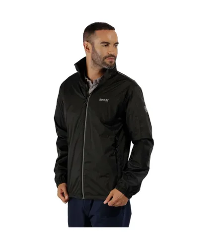 Regatta Mens Lyle IV Waterproof Breathable Packable Jacket Coat - Black