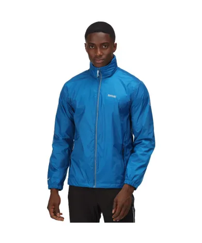 Regatta Mens Lyle IV Waterproof Breathable Packable Jacket Coat - Blue Polyamide