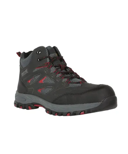 Regatta Mens Mudstone Safety Boots (Ash/Rio Red) - Multicolour