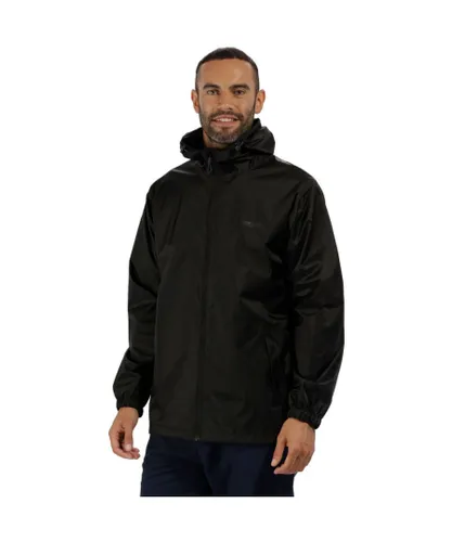 Regatta Mens Pack It III Waterproof Breathable Packable Jacket Coat - Black Polyamide
