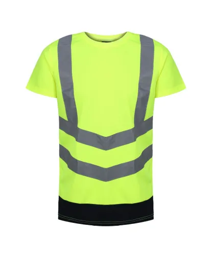 Regatta Mens Pro Hi-Vis Short-Sleeved T-Shirt (Yellow/Navy)