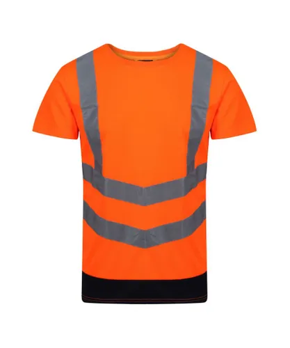 Regatta Mens Pro High-Vis Short-Sleeved T-Shirt (Orange/Navy)