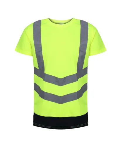 Regatta Mens Pro High-Vis Short-Sleeved T-Shirt (Yellow/Navy)