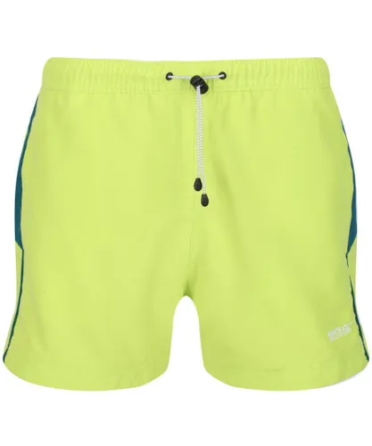 Regatta Mens Rehere Quick Drying Adjustable Swimming Shorts - Green
