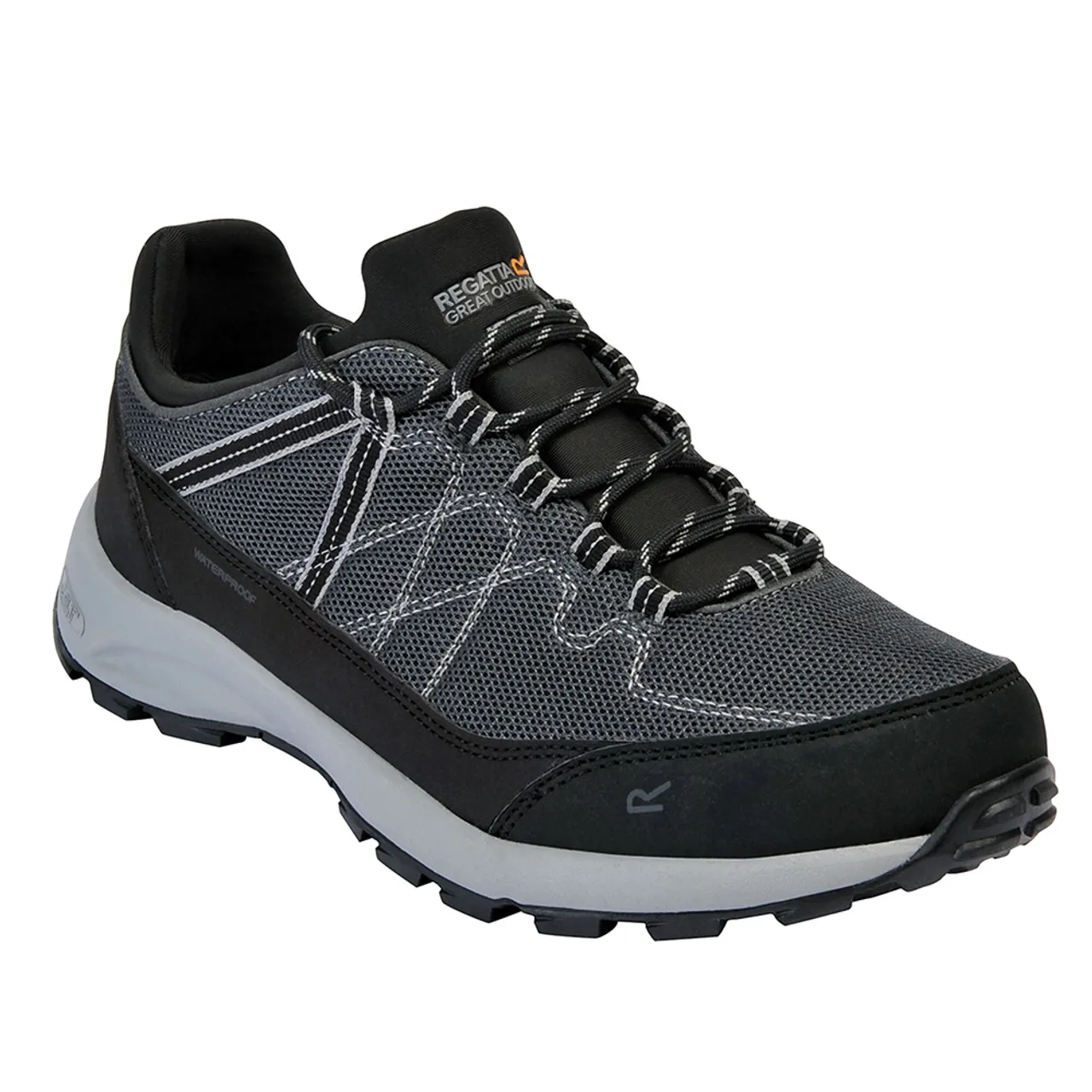 Regatta Mens Samaris II Lite Low Waterproof Walking Shoes (Black / Dark Steel)