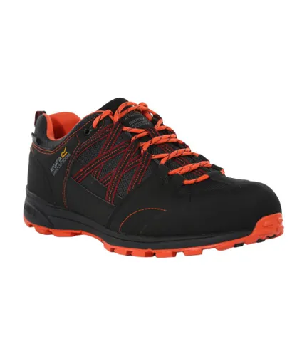 Regatta Mens Samaris Low II Hiking Boots (Black/Fiesta Red)