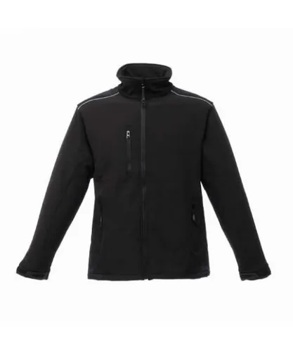 Regatta Mens Sandstorm Workwear Softshell Jacket (Black/Black)