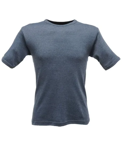 Regatta Mens Thermal Underwear Short Sleeve Vest / T-Shirt (Denim Blue)