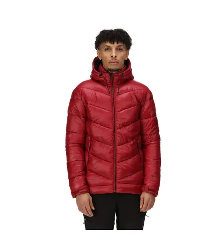 Regatta Mens Toploft II Hooded Padded Insulated Jacket - Red Polyamide
