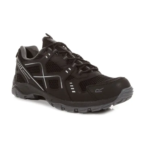 Regatta Mens Vendeavour Waterproof Walking Shoes (Black / Granite)