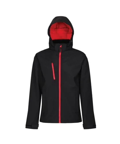 Regatta Mens Venturer Three Layer Soft Shell Jacket (Black/Red)