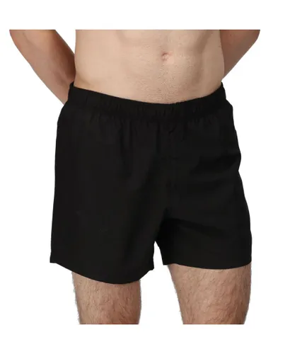Regatta Mens Wayde Quick Drying Elasticated Swim Shorts - Black