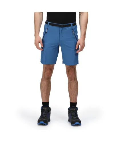 Regatta Mens Xert Stretch III Polyamide Walking Shorts - Blue