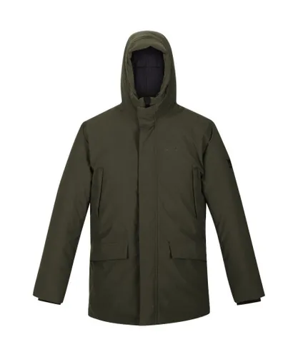 Regatta Mens Yewbank Hooded Waterproof Breathable Jacket - Green