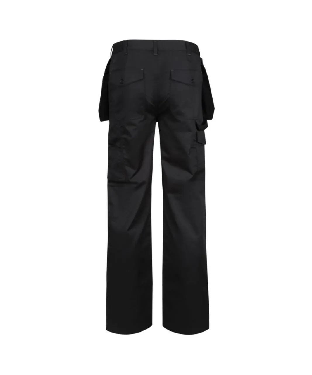 Regatta Professional Mens Pro Cargo Holster Work Trousers - Black Cotton