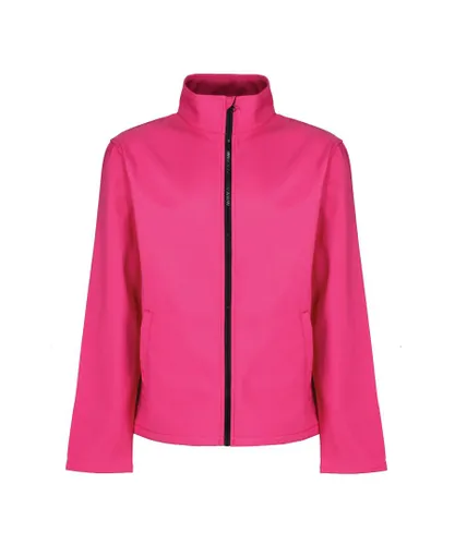 Regatta Standout Mens Ablaze Printable Soft Shell Jacket (Hot Pink/Black) Softshell
