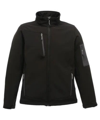 Regatta Standout Mens Arcola 3 Layer Waterproof And Breathable Softshell Jacket (Black/Seal Grey)