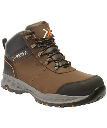 Regatta Tactical Threads Mens First Strike Workwear Safety Boots - Brown Leather