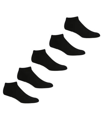 Regatta Unisex Adult Trainer Socks (Pack of 5) (Black)