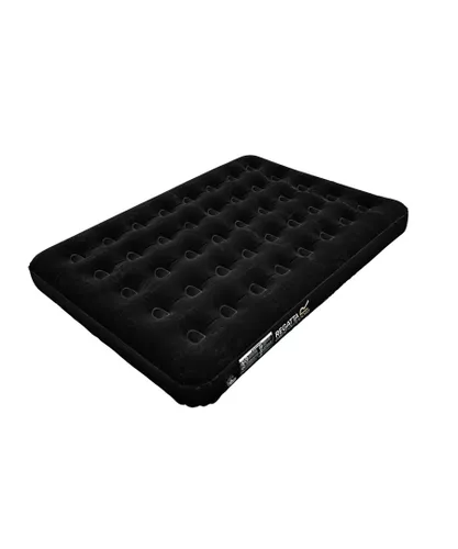 Regatta Unisex Great Outdoors Flock Inflatable Double Airbed (Black) - One Size