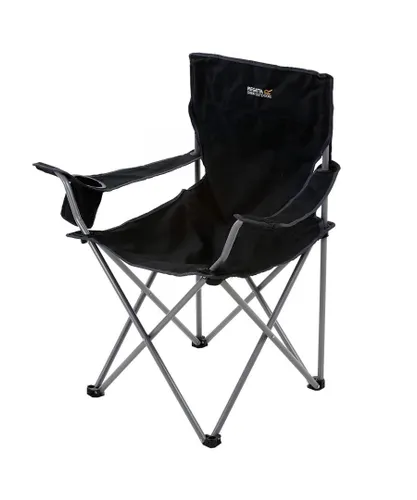 Regatta Unisex Great Outdoors Isla Camping Chair (Black/Seal Grey) Steel - One Size