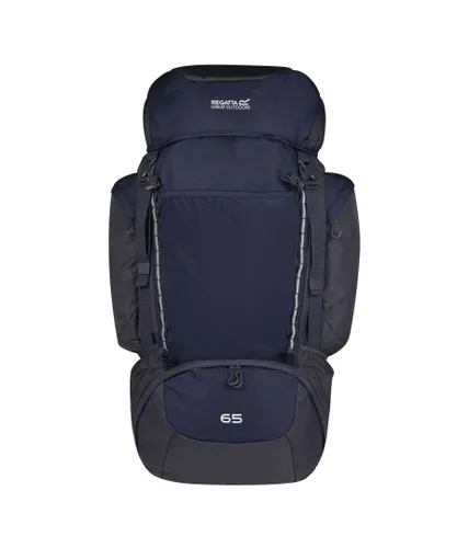 Regatta Unisex Highton 65L Hiking Backpack (Navy/Ebony) - Multicolour - One Size