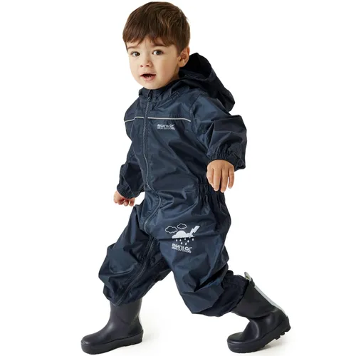 Regatta Unisex Kids Puddle IV Waterproof Puddle Suit - Navy