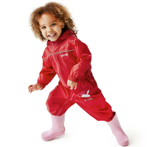 Regatta Unisex Kids Puddle IV Waterproof Puddle Suit - Red