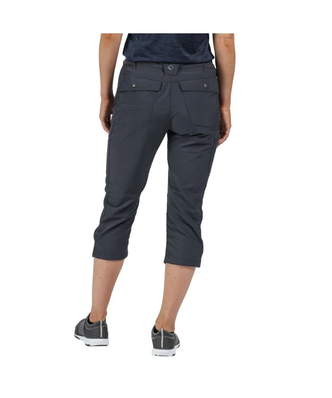 Regatta Womens Chaska Capri II Light Durable Summer Shorts - Grey Polyamide