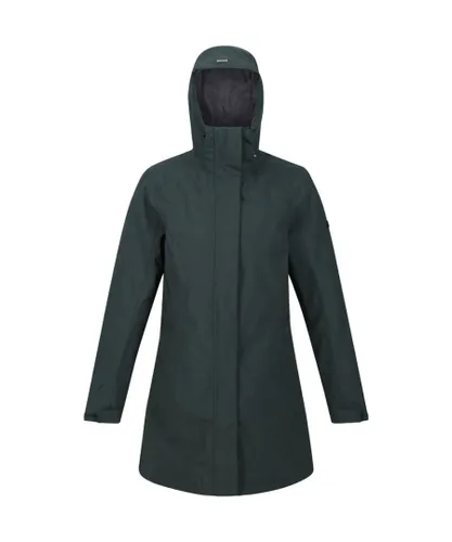 Regatta Womens Denbury IV Hooded Waterproof Jacket Coat - Green