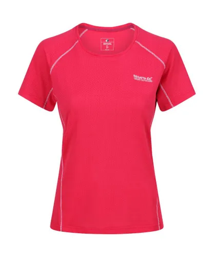 Regatta Womens Devote II Quick Drying Short Sleeve T Shirt - Pink