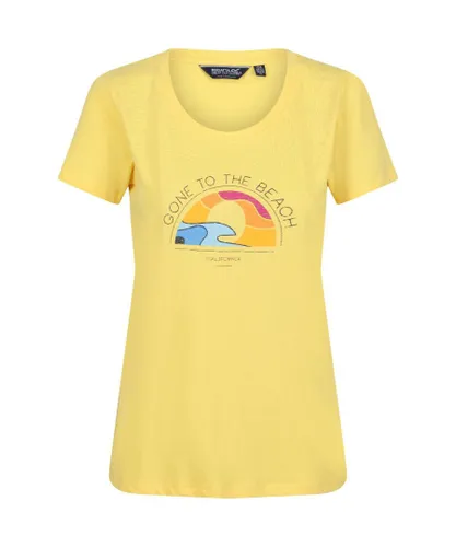 Regatta Womens Filandra VI Coolweave Cotton Jersey T Shirt - Yellow